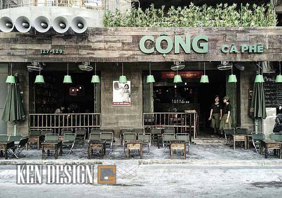 thiết kế nội thất cộng cafe